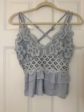 Ocean Drive Light Blue Lace Dress